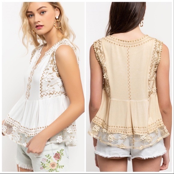 Bailey Embroidered Babydoll Top - Picture 4 of 10